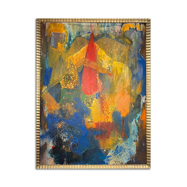 Red Tree in Landscape by Jan Hyde