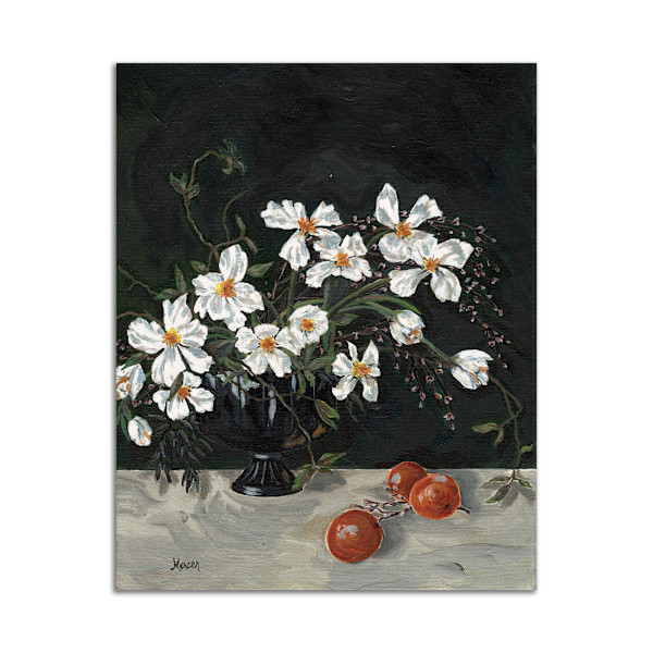 White Flowers & Oranges #2 by Becca Mercer, Image 2.