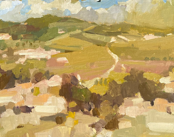 The road along town by Jean Lee Cauthen