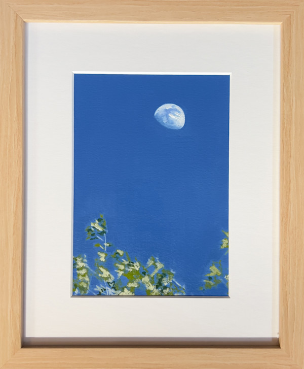 Backyard Moon with Tree - Summer Day by Janelle W Anderson, Image 1.