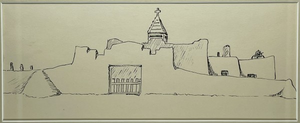 Untitled (New Mexico Adobe Church) by Unknown (attributed to Joe Cannon)