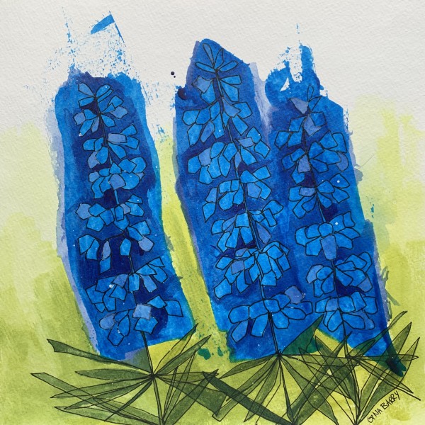 We Three Lupine by Gina Barry