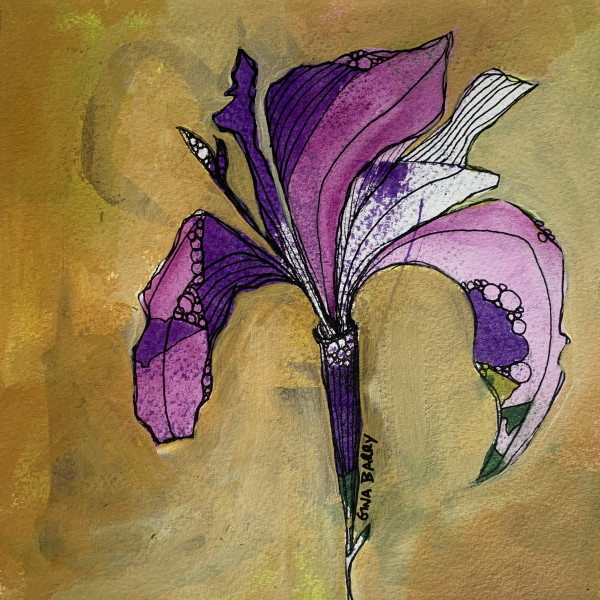 Purple Iris by Gina Barry