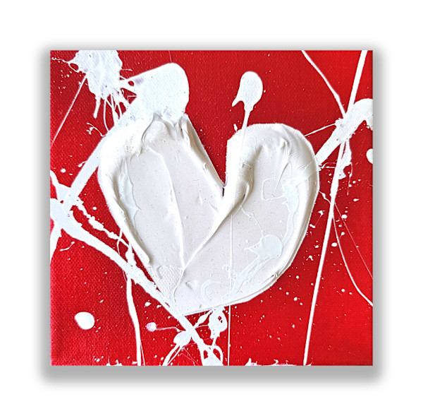 Red White Heart Beat 5 by Tariq Mix