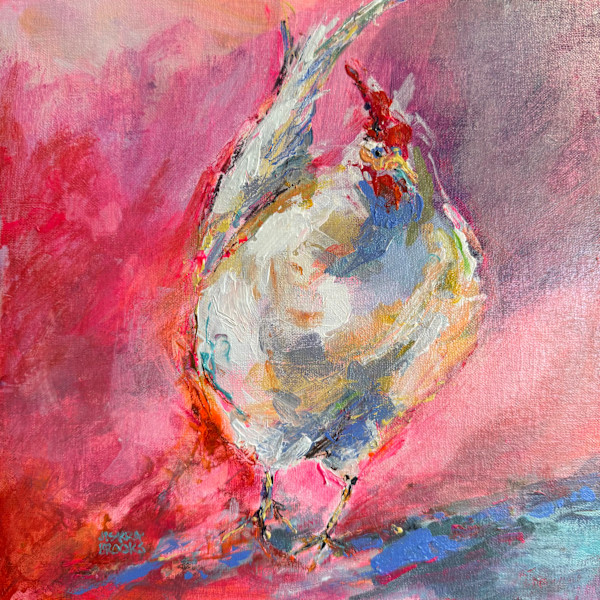 Pink Rooster Club 3 by sharon jiskra brooks