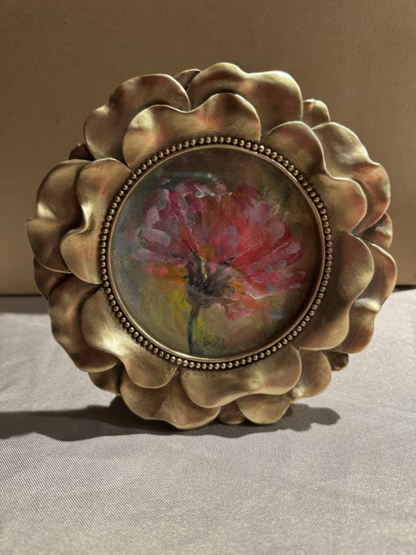 Gold Round Flower by sharon jiskra brooks