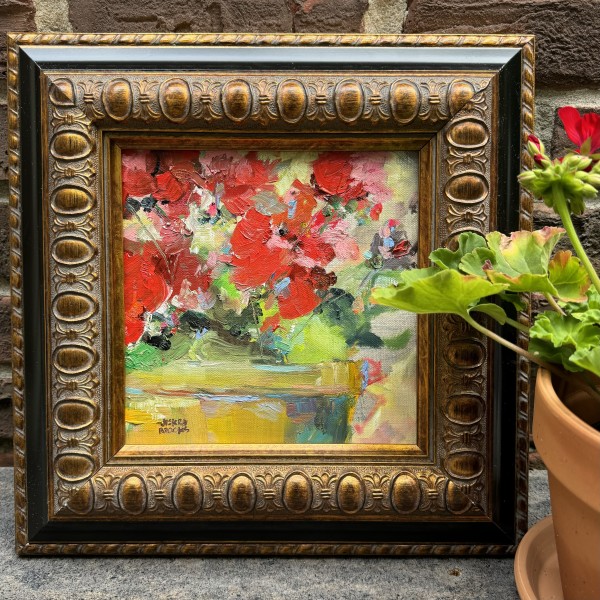 Scarlet Geranium by sharon jiskra brooks