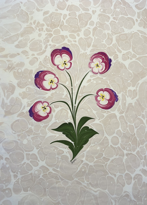 Menekse Ebrusu (Marbled Violet) by Busra Dalgic