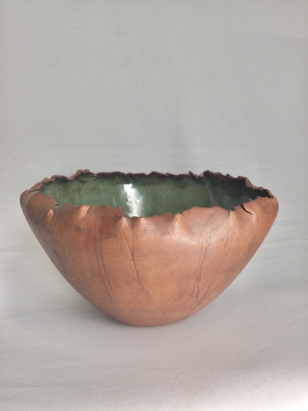 Sculptural Earthenware Bowl by Sylvia "Skip" Cunningham