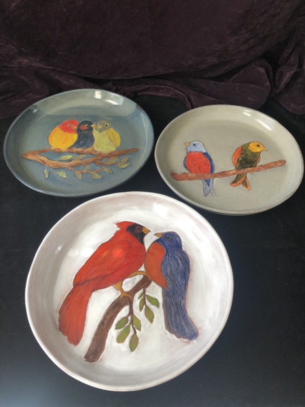 Bird Plates by Rebecca Hennessey