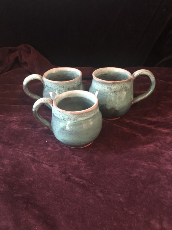 Turquoise  Cups by Rebecca Hennessey