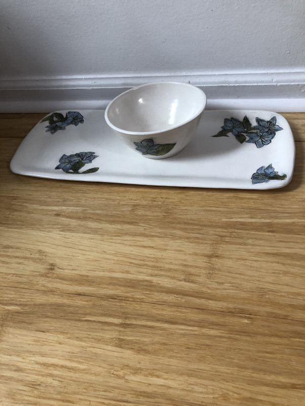 Tray and dipping bowl by Rebecca Hennessey