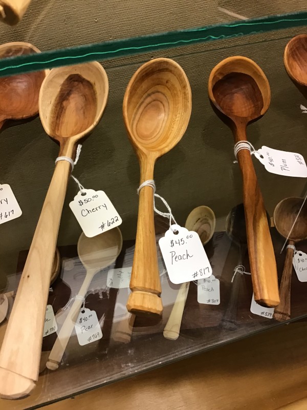 Peach Wood Cooking Spoon #817 by Tad Kepley