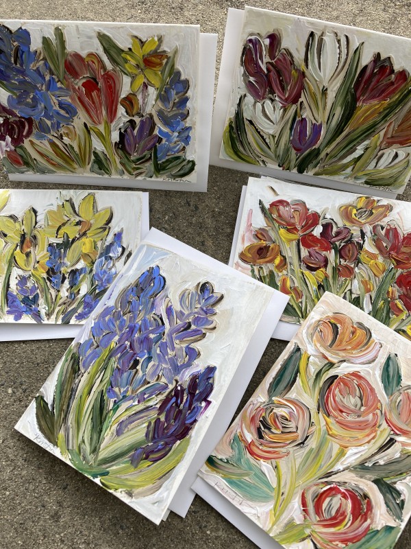 Hand Painted Floral Greeting Cards by Kristin Gibson