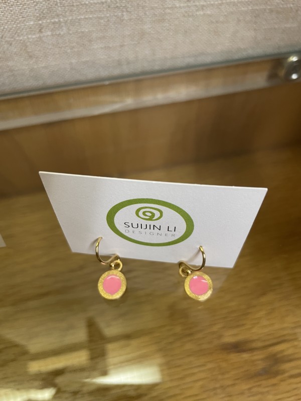 Orbis Dangling Earrings pink by Suijin Li