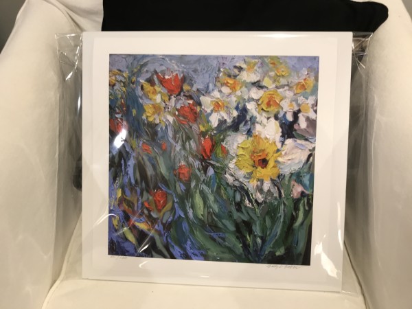 Daffodils and Tulips Print 1 by Sally Sutton
