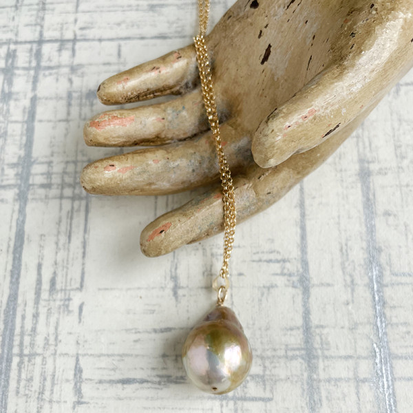 Baroque pearl necklace by Kayte Price