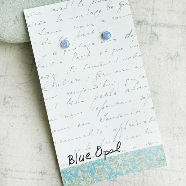 Blue Opal Studs by Kayte Price