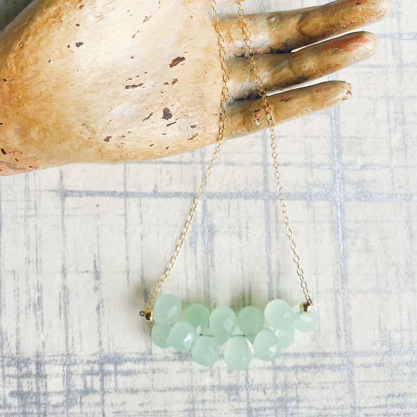 green chalcedony necklace by Kayte Price
