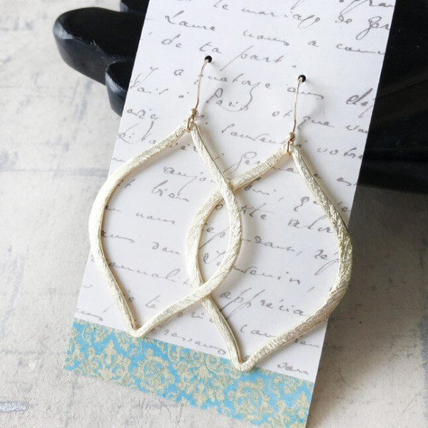 Gold Teardrop Earrings by Kayte Price