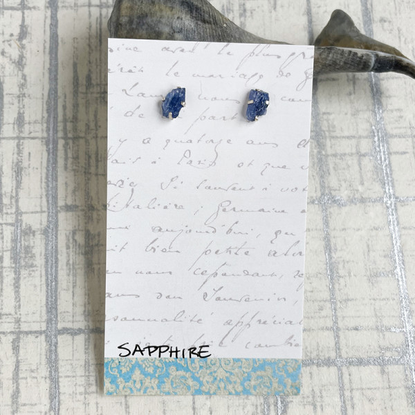 sapphire studs by Kayte Price