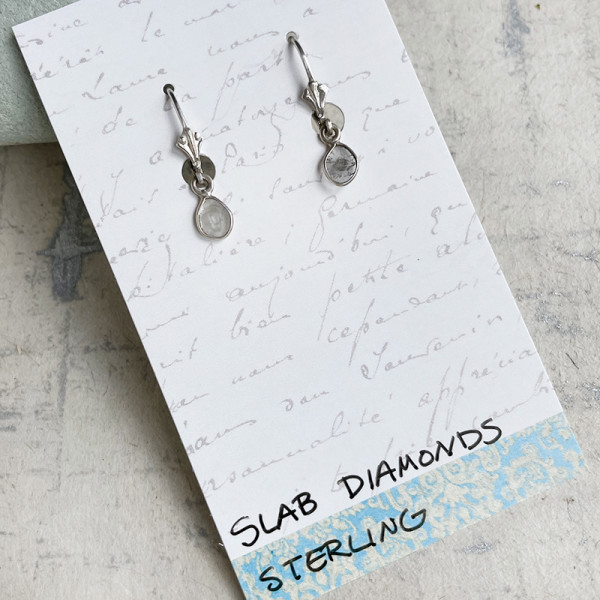 Diamond Slab Earrings by Kayte Price
