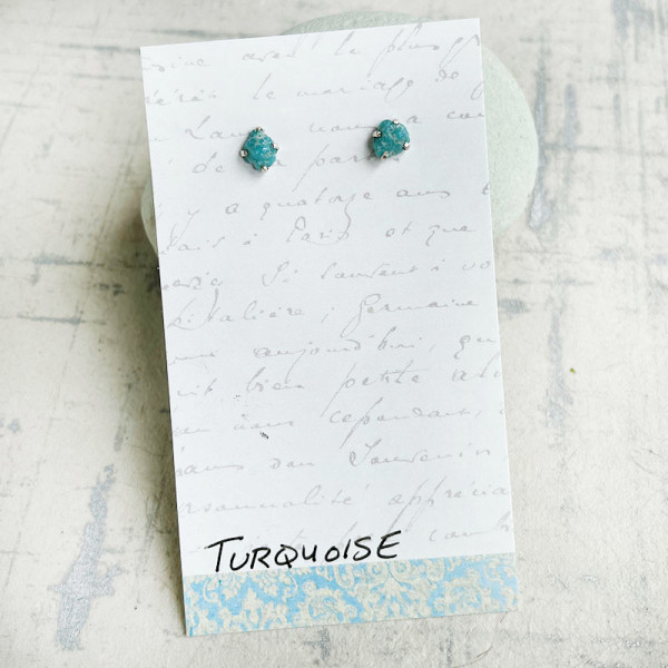 Turquoise Studs by Kayte Price