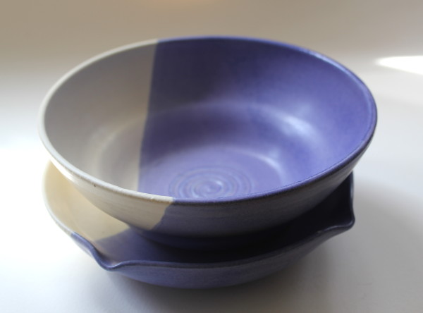 Purple and White Bowl