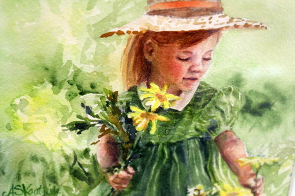 Girl with Daisies
