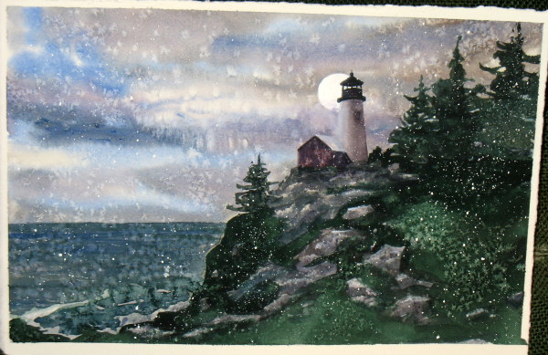 Lighthouse in Snow