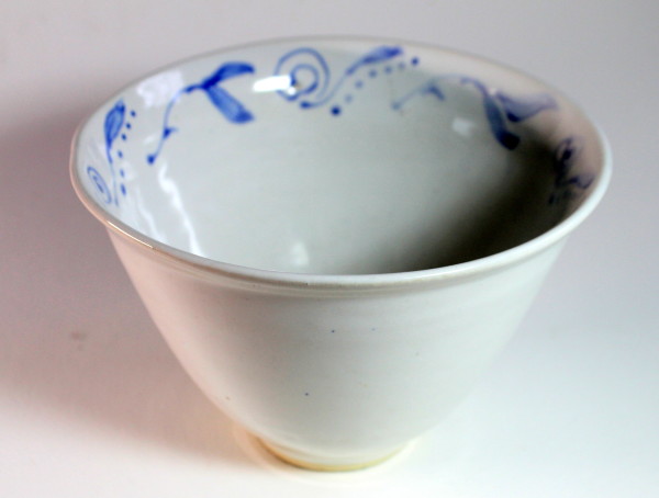 White Bowl with Blue