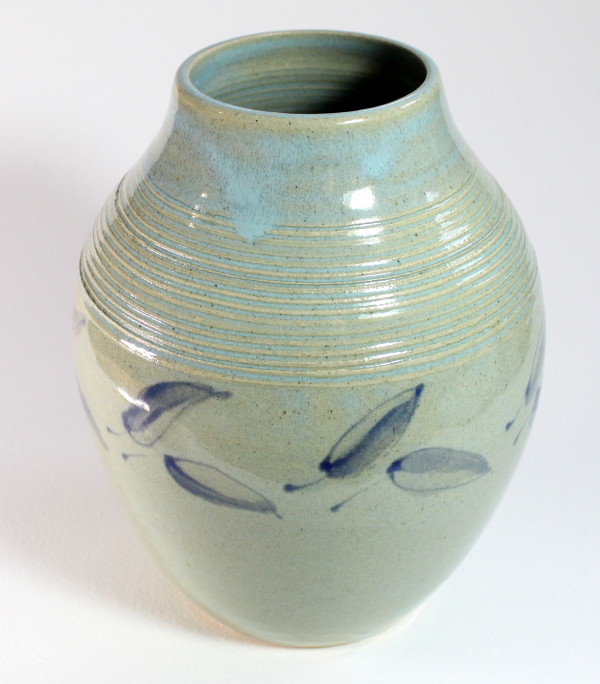 Celadon Vase with Leaves