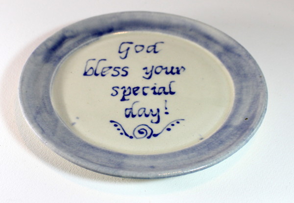 Special Day Plate with Light Blue Rim