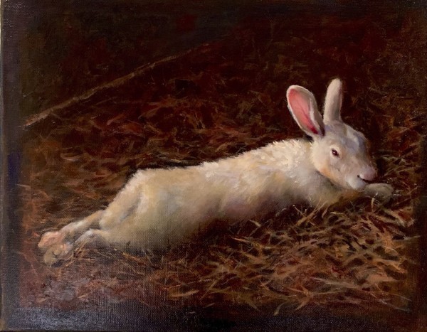Bunny in Straw by Cheryl Feng