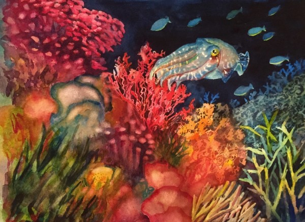 Cuttlefish & Coral by Cheryl Feng