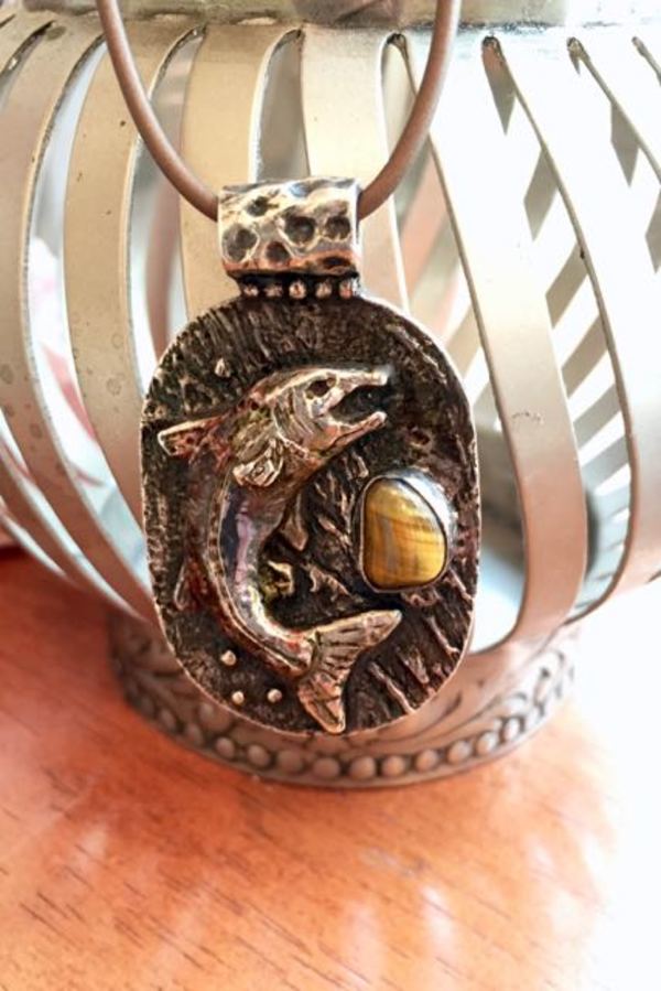Salmon Spirit Totem Pendant & Necklace by Cheryl Feng