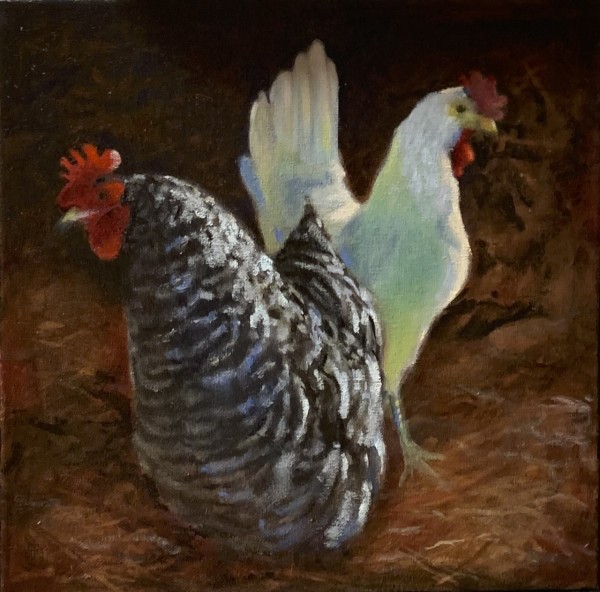Two Pretty Chickens by Cheryl Feng