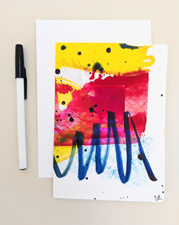 Large Handpainted Greeting Card with Envelope by Sonya Kleshik