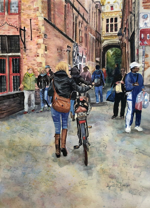 Modern Footsteps in Medieval Cobblestones by April Rimpo