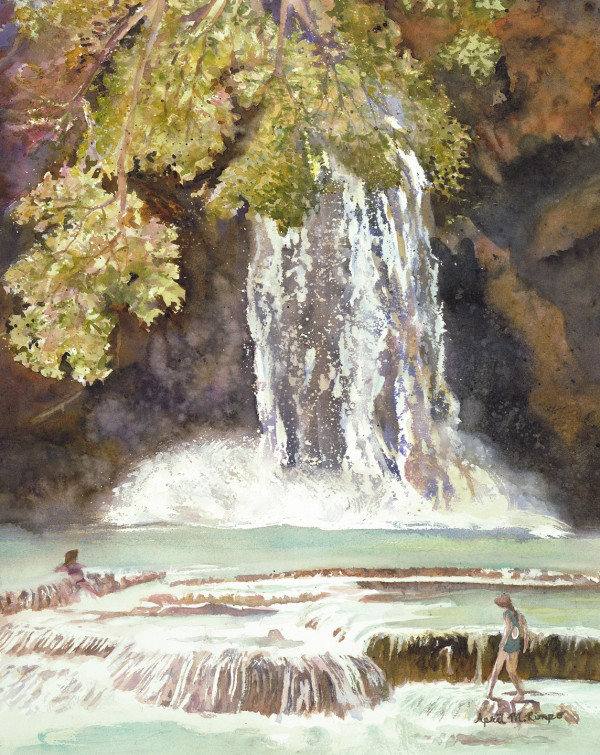 Tranquil in Travertine Pools by April Rimpo