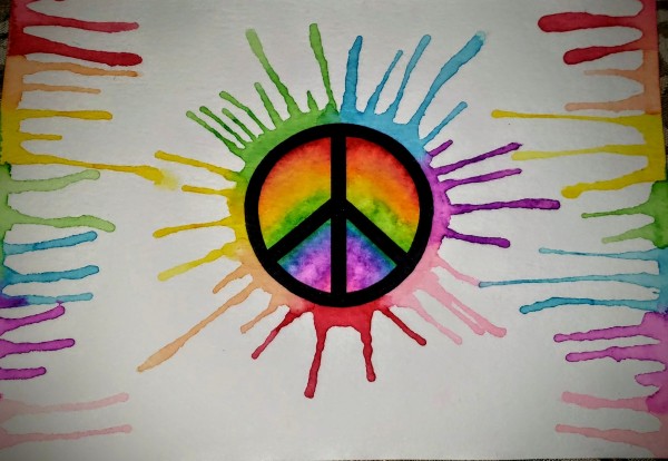 Peace Rainbow Blowout by Jenni Baxter