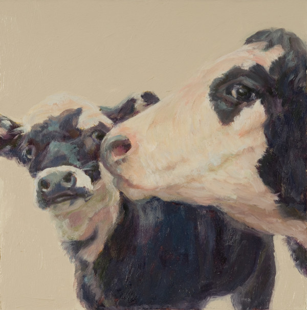 Patches and her Calf by Nancy Bass