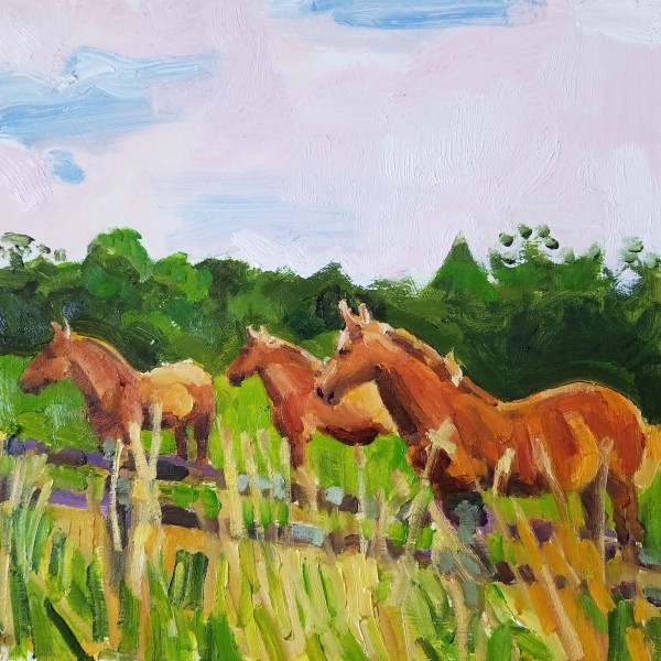 Suffolk Punch Horses by Rachel Catlett