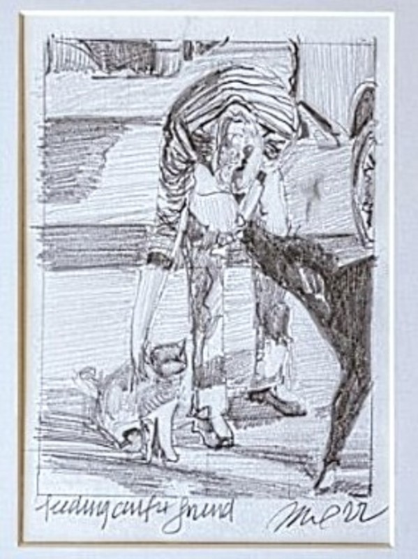 Feeding Calf and Friend by Rachel Catlett