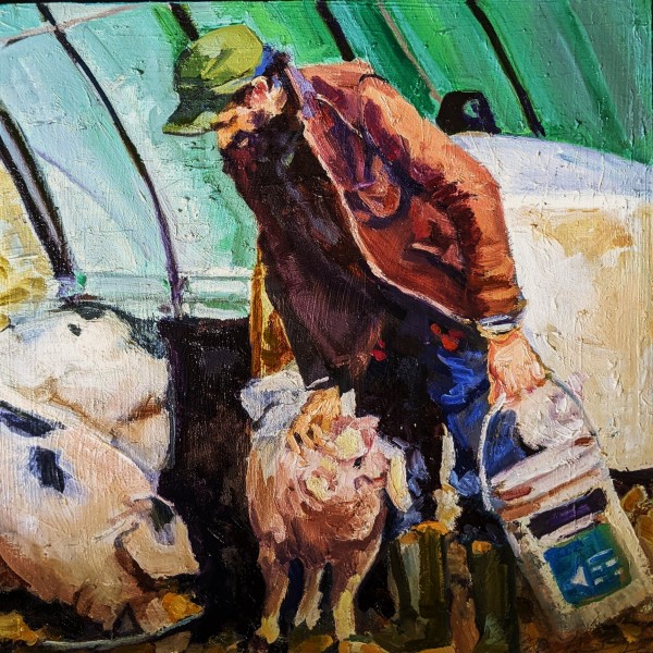 Feeding the Pigs, Farmstead Meatsmith, VA by Rachel Catlett