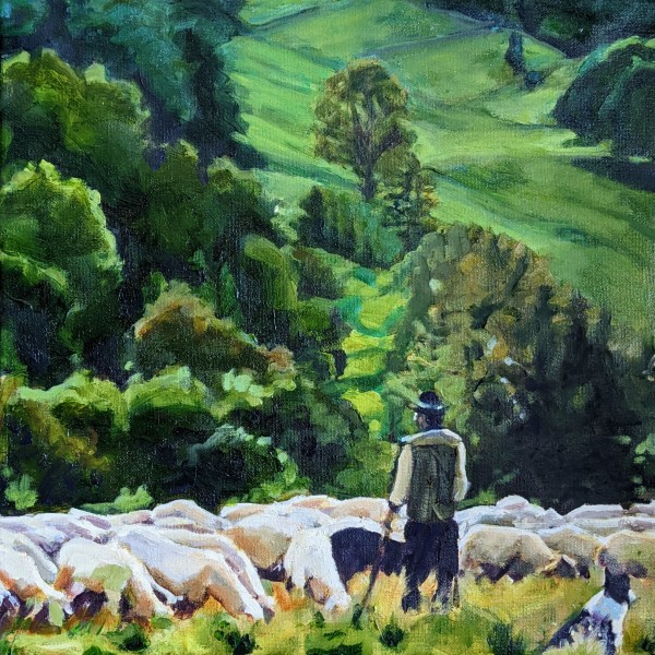 Hillside Shepherd; Isle of Man, UK by Rachel Catlett