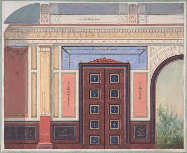 Design for Elevation of Ceiling and Wall, Deepdene, Dorking, Surrey by Jules-Edmond-Charles Lachaise