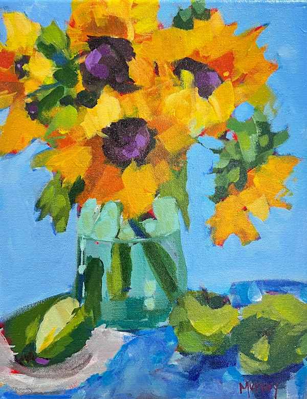 Sunflowers & Green Apples by Beth Murray