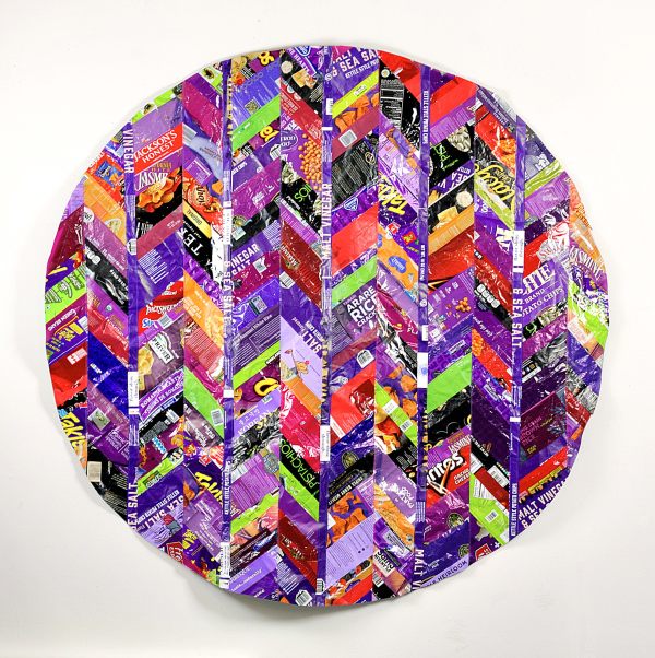 Untitled (purple chevrons) by Kalliopi Monoyios