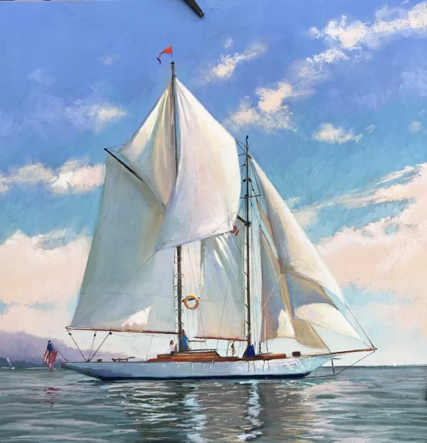 Summer Schooner- Sails Up by Lisa Gleim